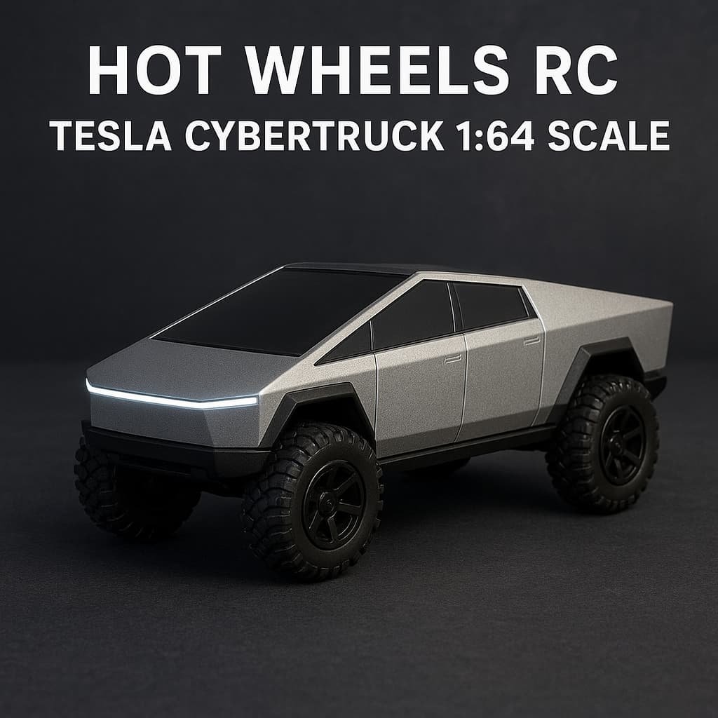 hot wheels rc tesla cybertruck 1:64 scale